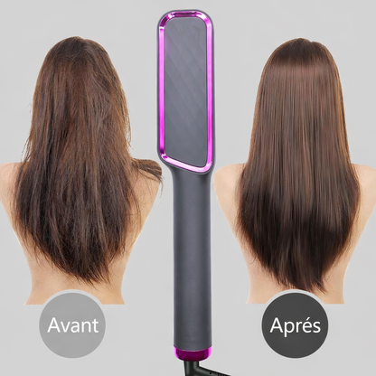 Brosse Chauffante Lissante à Ions Négatifs LED