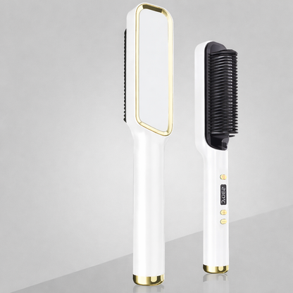 Brosse Chauffante Lissante à Ions Négatifs LED