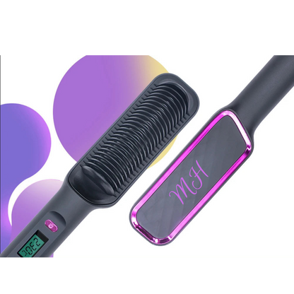Brosse Chauffante Lissante à Ions Négatifs LED