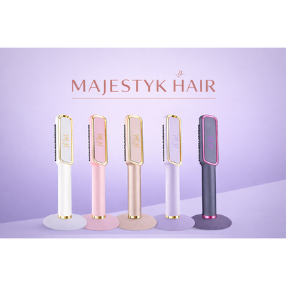 Brosse Chauffante Lissante à Ions Négatifs LED